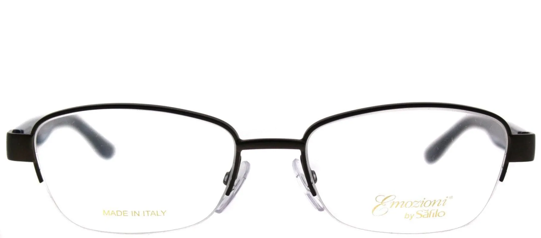 Emozioni EM 4373 HGC Semi-Rimless Metal Brown Eyeglasses with Demo Lens sold by Gaffos