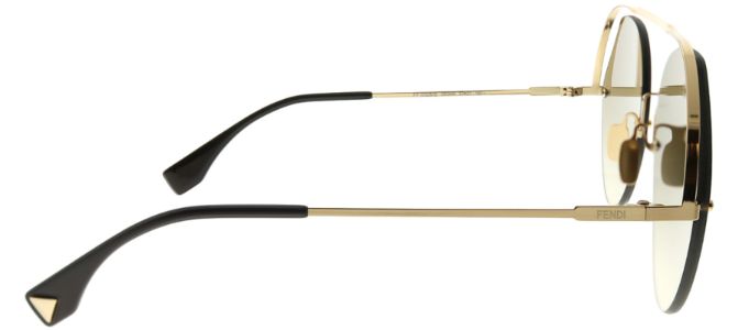 Fendi FF 0326 09Q HA Aviator Metal Brown Sunglasses with Brown Gradient Lens sold by Gaffos