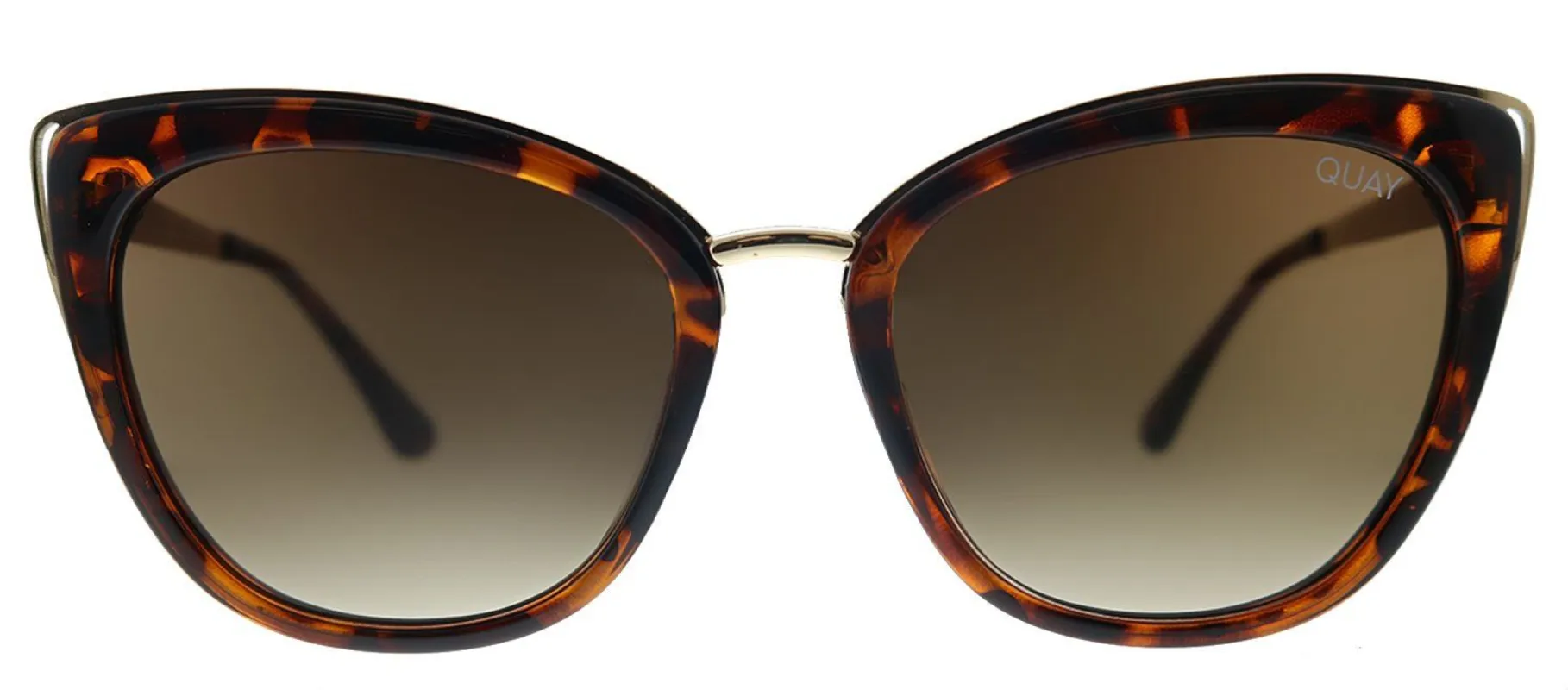 Quay Australia QM Honey TORT/BRN Cat-Eye Plastic Tortoise Sunglasses with Brown Gradient Lens sold by Gaffos