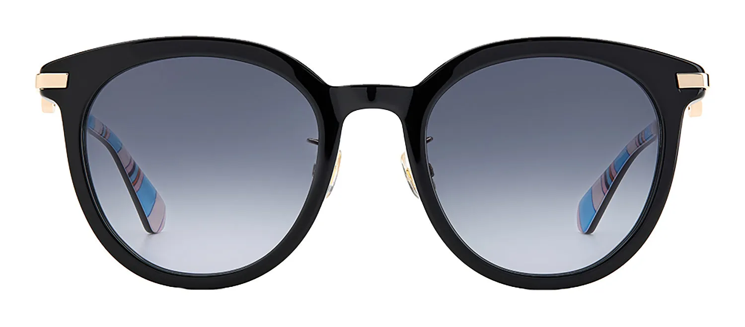 Kate Spade KS Keesey/G/S 807 Round Plastic Black Sunglasses with Grey Gradient Lens sold by Gaffos