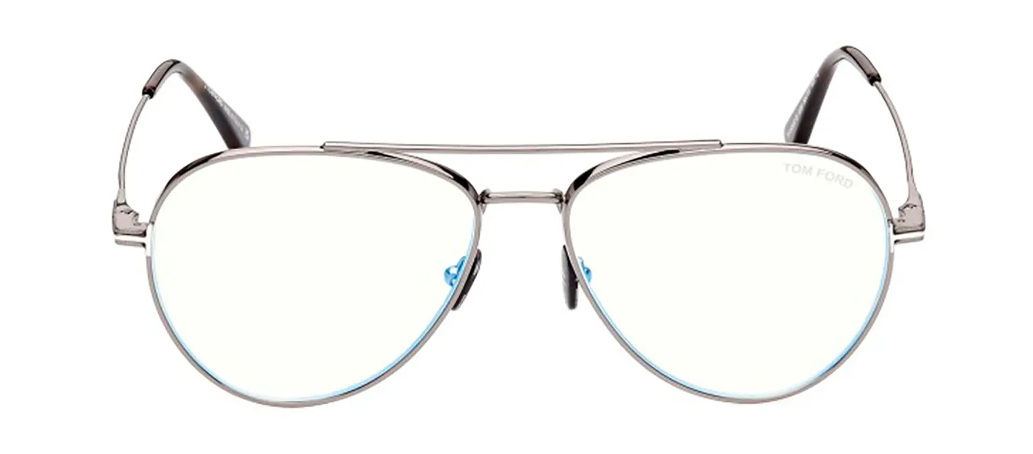 Tom Ford FT 5800-B 008 Aviator Metal Gunmetal Eyeglasses with Clear Lens sold by Gaffos