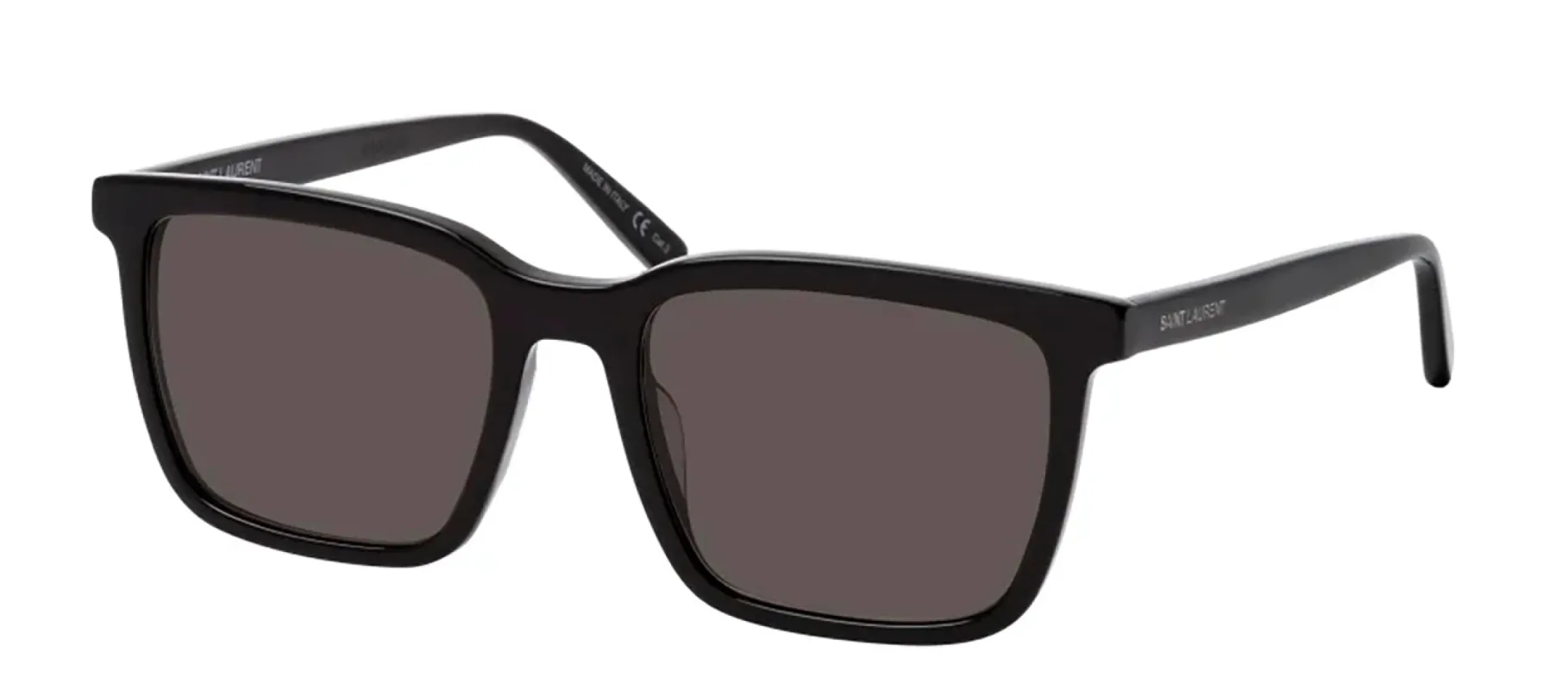 Saint Laurent SL 500S 001 Square Plastic Black Sunglasses with Grey Lens sold by Gaffos