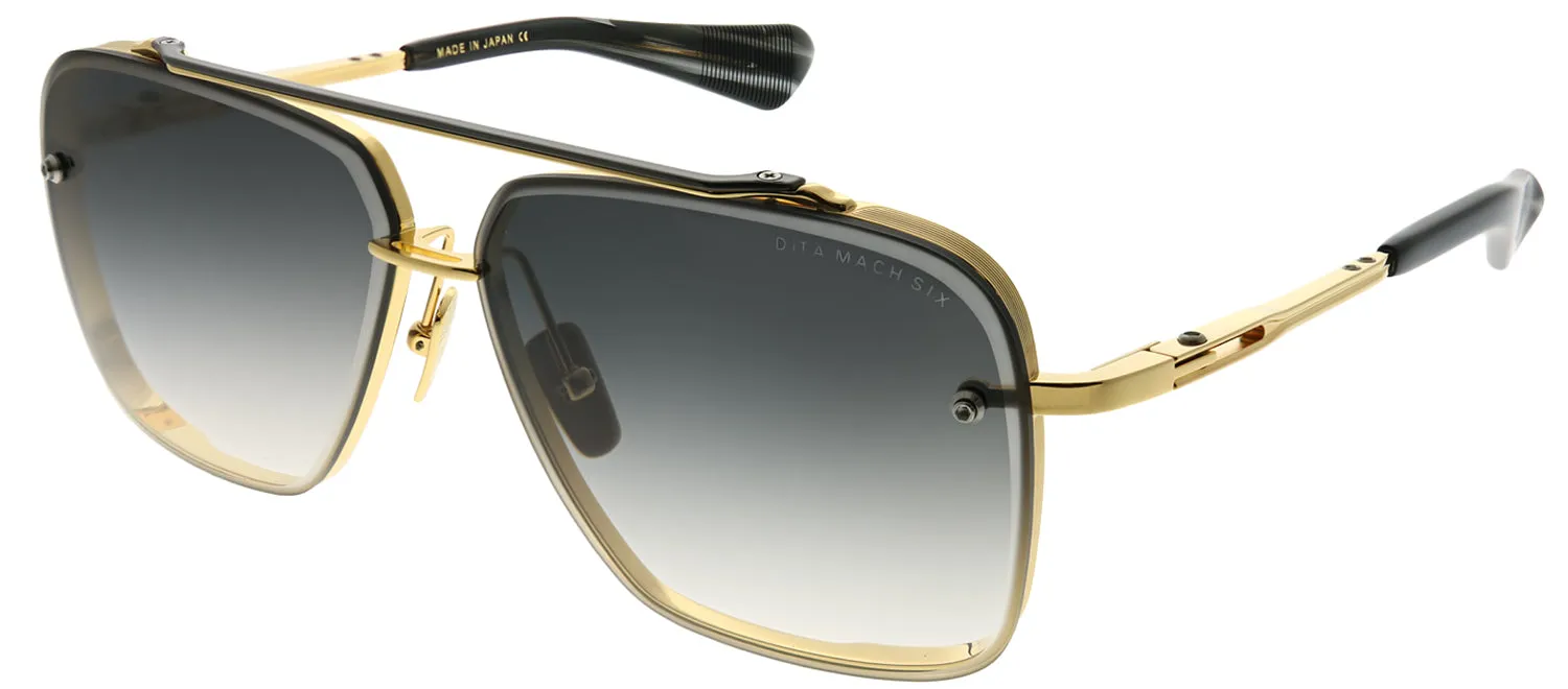 Dita Mach-Six DT DTS121-62-01 Aviator Metal Gold Sunglasses with Dark Grey Gradient Lens sold by Gaffos product image thumbnail 2