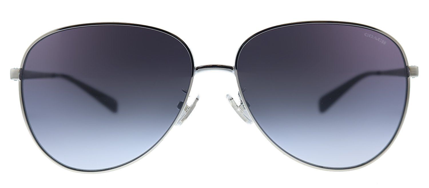 Coach L1089 HC 7094 90018G Aviator Metal Silver Sunglasses with Grey Gradient Lens sold by Gaffos