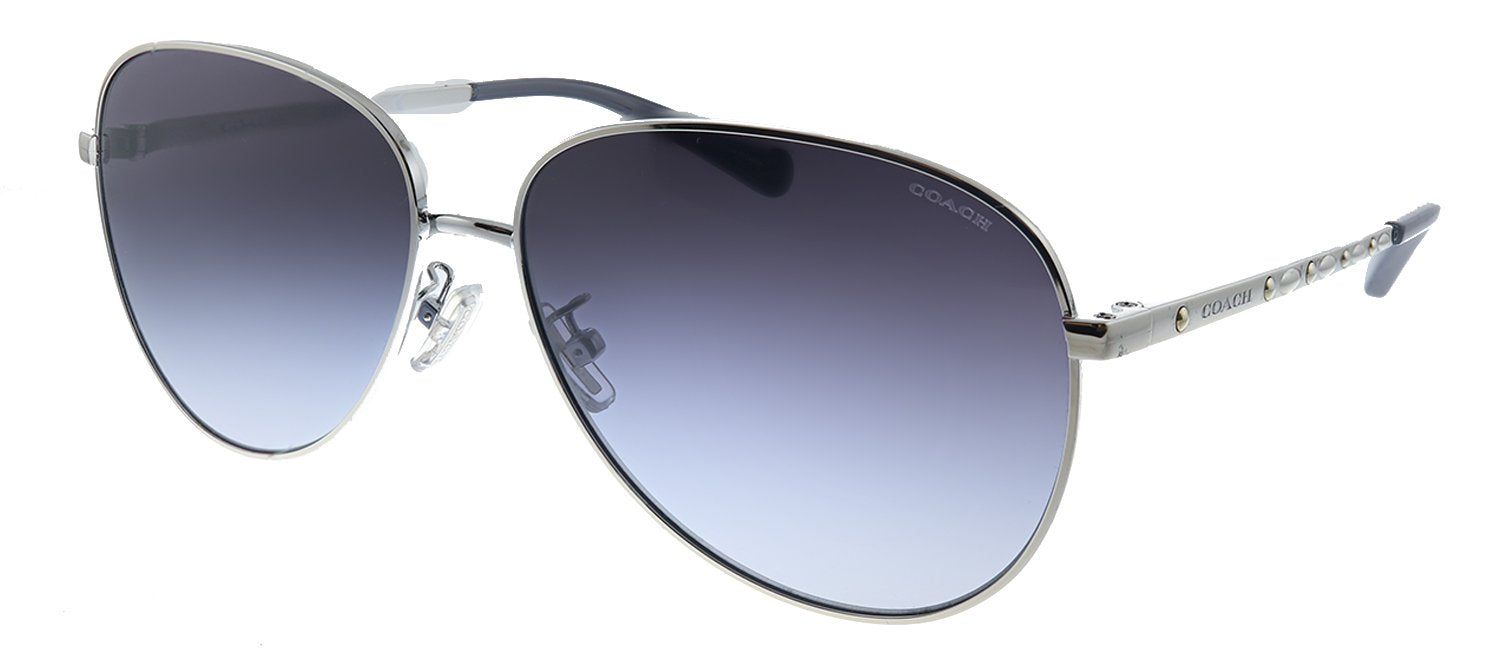 Coach L1089 HC 7094 90018G Aviator Metal Silver Sunglasses with Grey Gradient Lens sold by Gaffos product image thumbnail 2