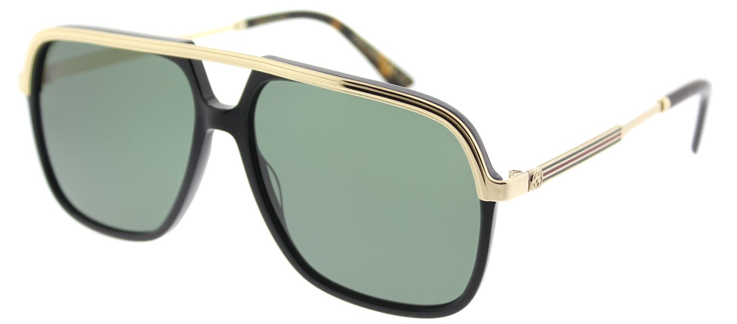 Gucci GG 0200S 001 Fashion Metal Black Sunglasses with Green Lens sold by Gaffos product image thumbnail 2