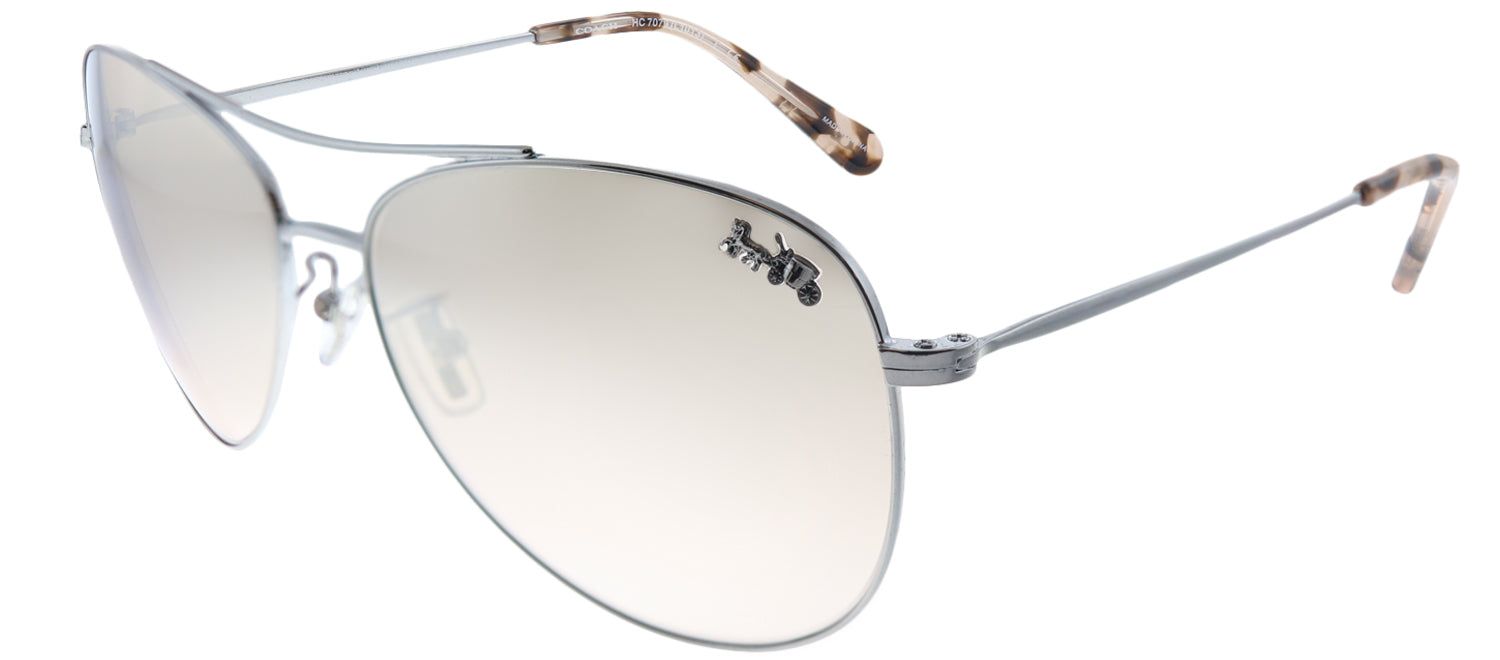 Coach HC 7079 93318Z Aviator Metal Ruthenium/ Gunmetal Sunglasses with Silver Mirror Lens sold by Gaffos product image thumbnail 2