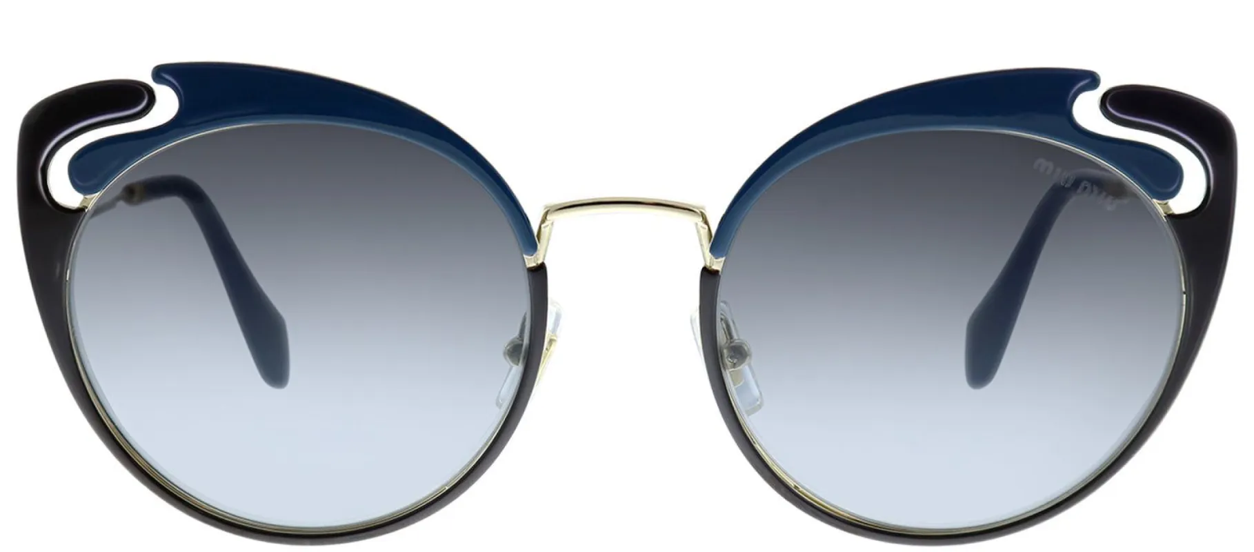 Miu Miu MU 57TS C055D1 Butterfly Metal Gold Sunglasses with Grey Gradient Lens sold by Gaffos