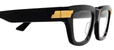 Bottega Veneta UNAPOLOGETIC BV 1190O 001 Cat-Eye Plastic Black Eyeglasses with Logo Stamped Demo Lenses sold by Gaffos