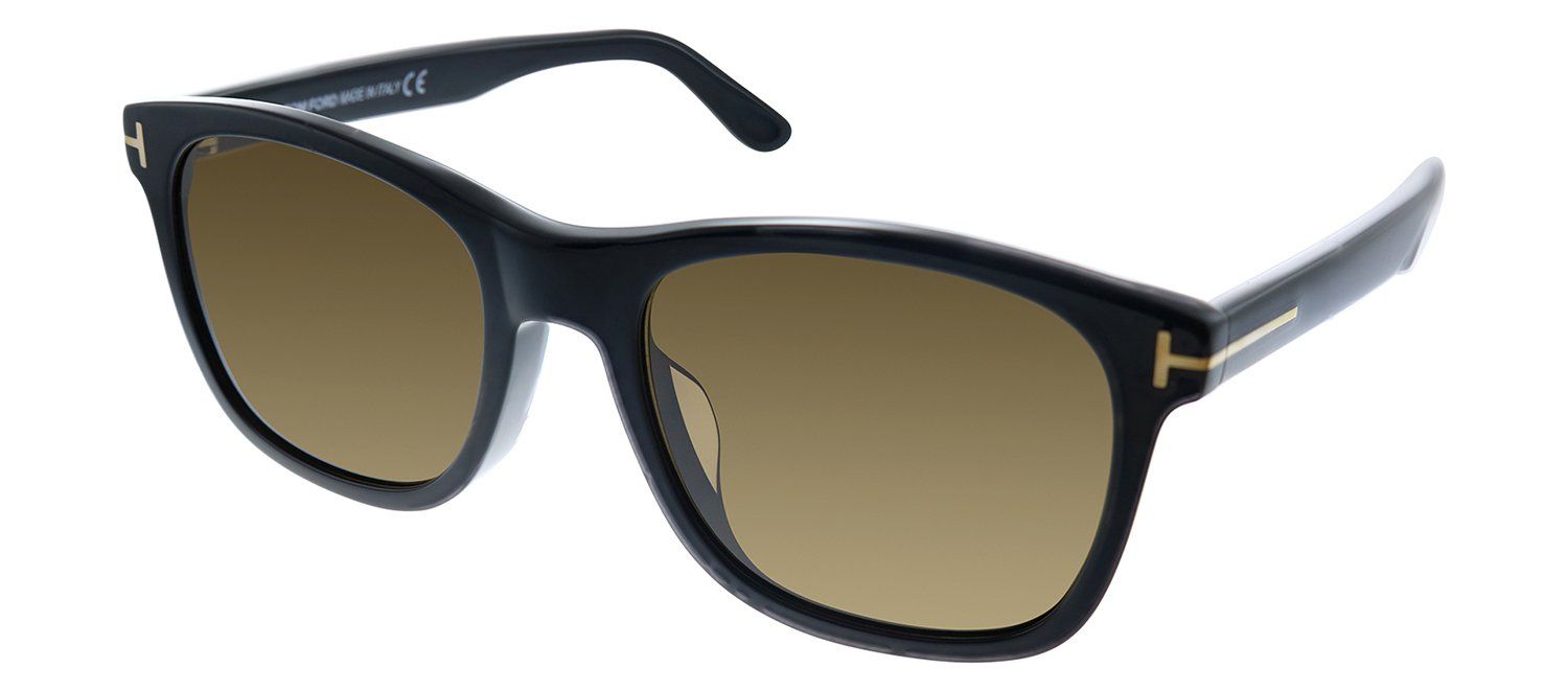 Tom Ford FT 0595 01J Square Plastic Black Sunglasses with Brown Lens sold by Gaffos product image thumbnail 2