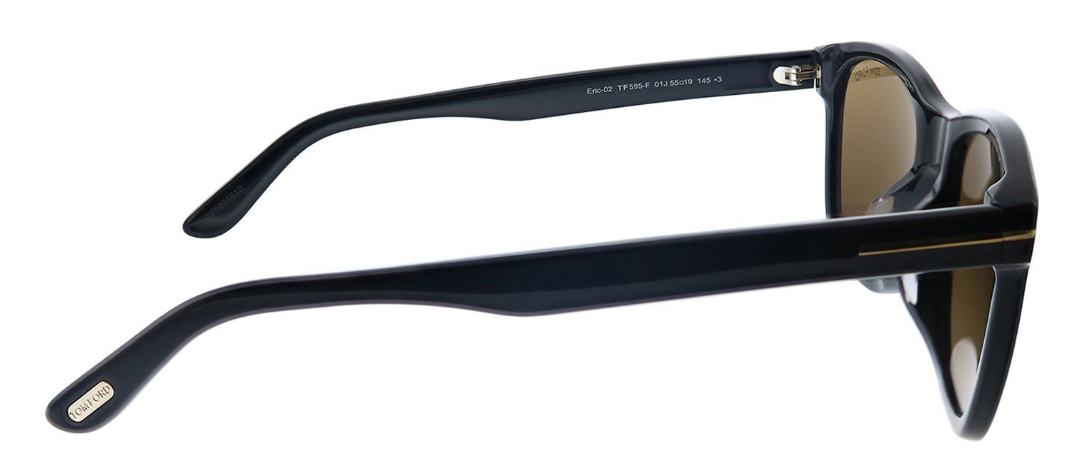Tom Ford FT 0595 01J Square Plastic Black Sunglasses with Brown Lens sold by Gaffos product image thumbnail 3