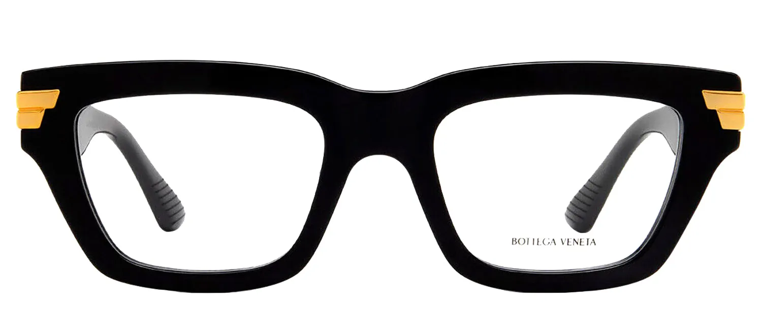 Bottega Veneta UNAPOLOGETIC BV 1190O 001 Cat-Eye Plastic Black Eyeglasses with Logo Stamped Demo Lenses sold by Gaffos