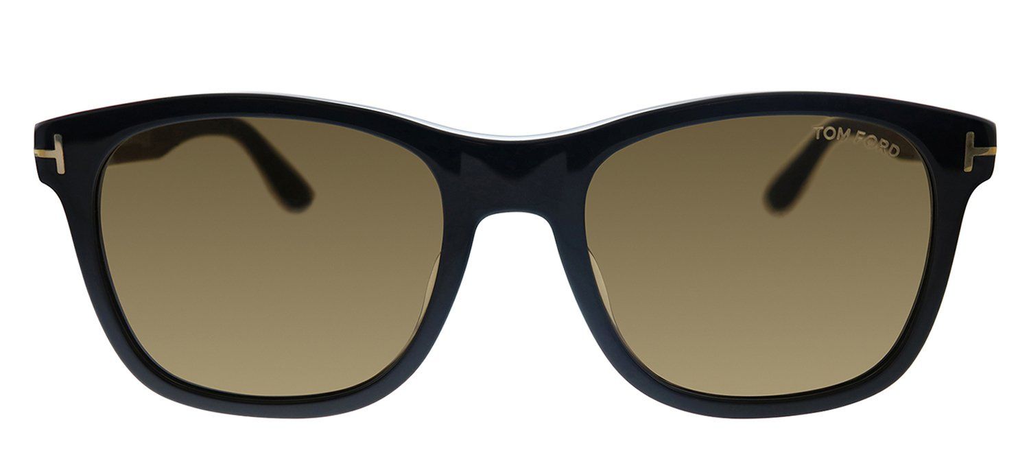 Tom Ford FT 0595 01J Square Plastic Black Sunglasses with Brown Lens sold by Gaffos