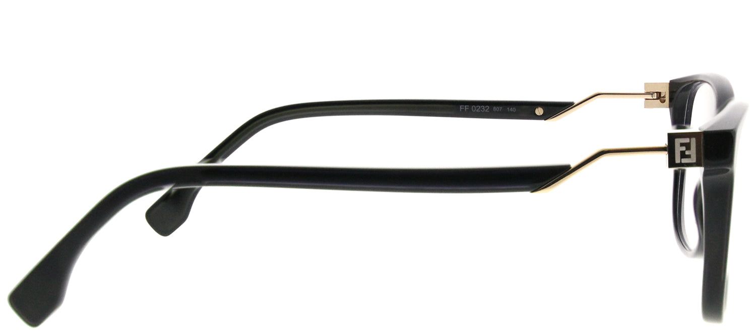 Fendi FF 0232 807 Rectangle Plastic Black Eyeglasses with Demo Lens sold by Gaffos product image thumbnail 3