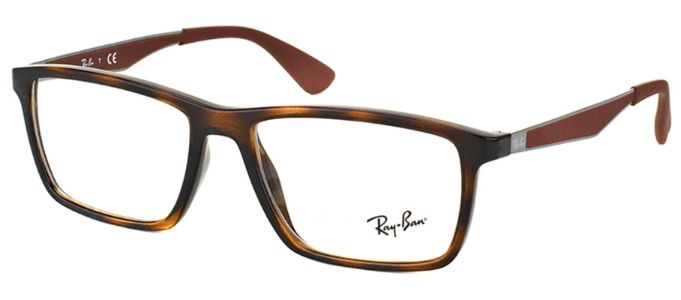 Ray-Ban RX 7056 2012 Rectangle Plastic Tortoise/ Havana Eyeglasses with Demo Lens sold by Gaffos