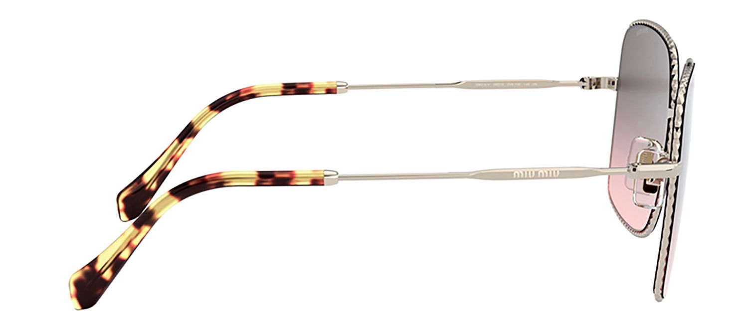 Miu Miu MU 61VS ZVN146 Geometric Metal Pale Gold Sunglasses with Pink Grey Gradient Lens sold by Gaffos product image thumbnail 3