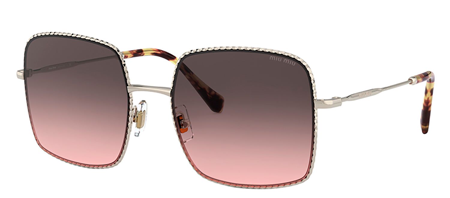 Miu Miu MU 61VS ZVN146 Geometric Metal Pale Gold Sunglasses with Pink Grey Gradient Lens sold by Gaffos product image thumbnail 2