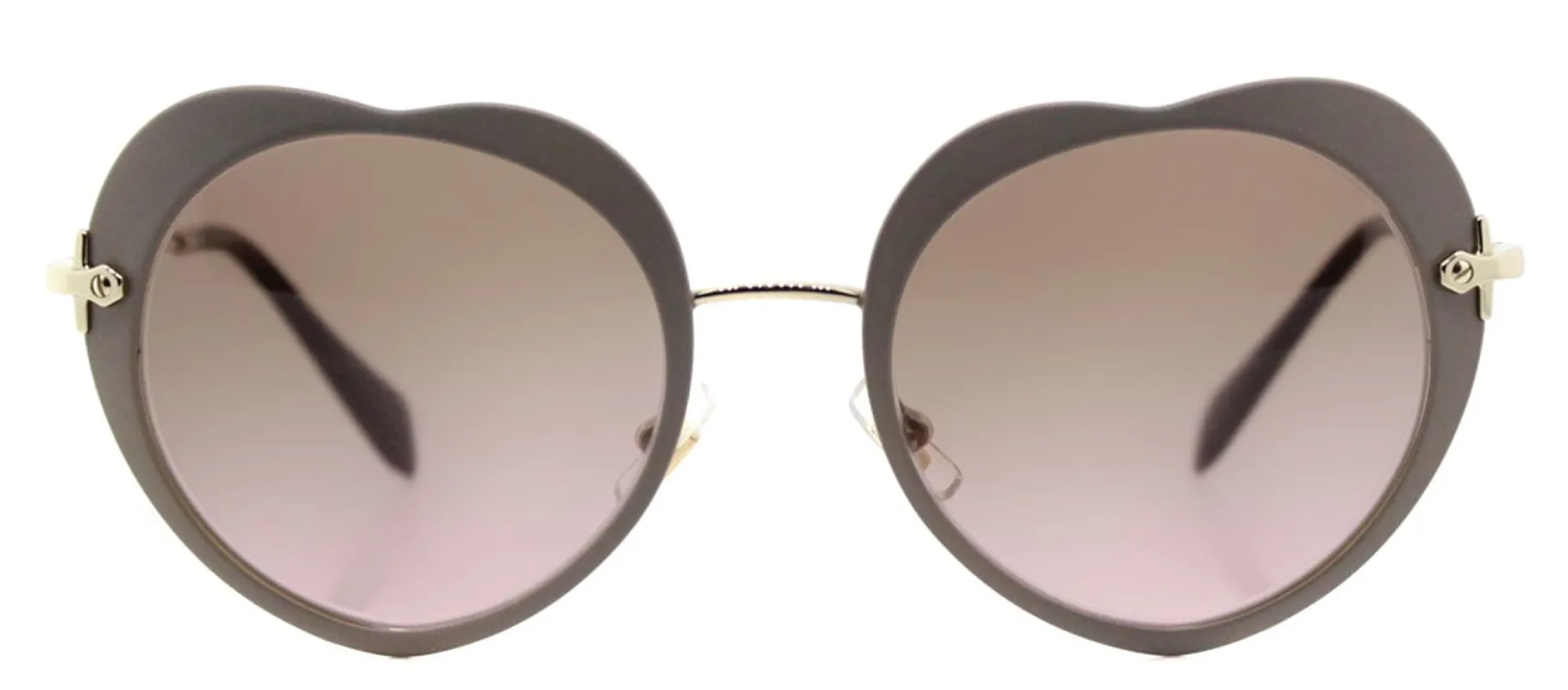 Miu Miu MU 54RS U6H5P1 Fashion Metal Grey Sunglasses with Violet Gradient Lens sold by Gaffos