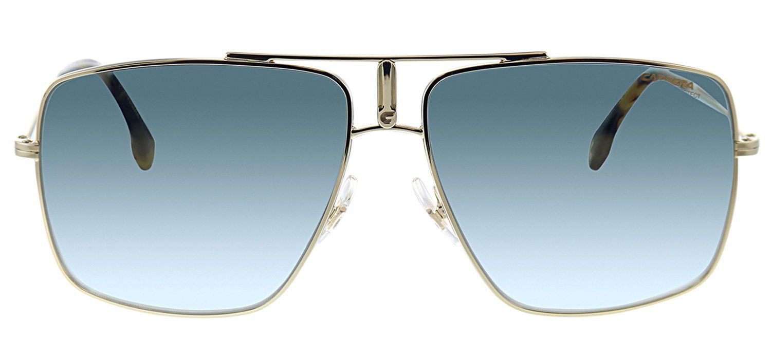 Carrera CA Carrera1006 06J Rectangle Metal Gold Sunglasses with Grey Mirror Lens sold by Gaffos