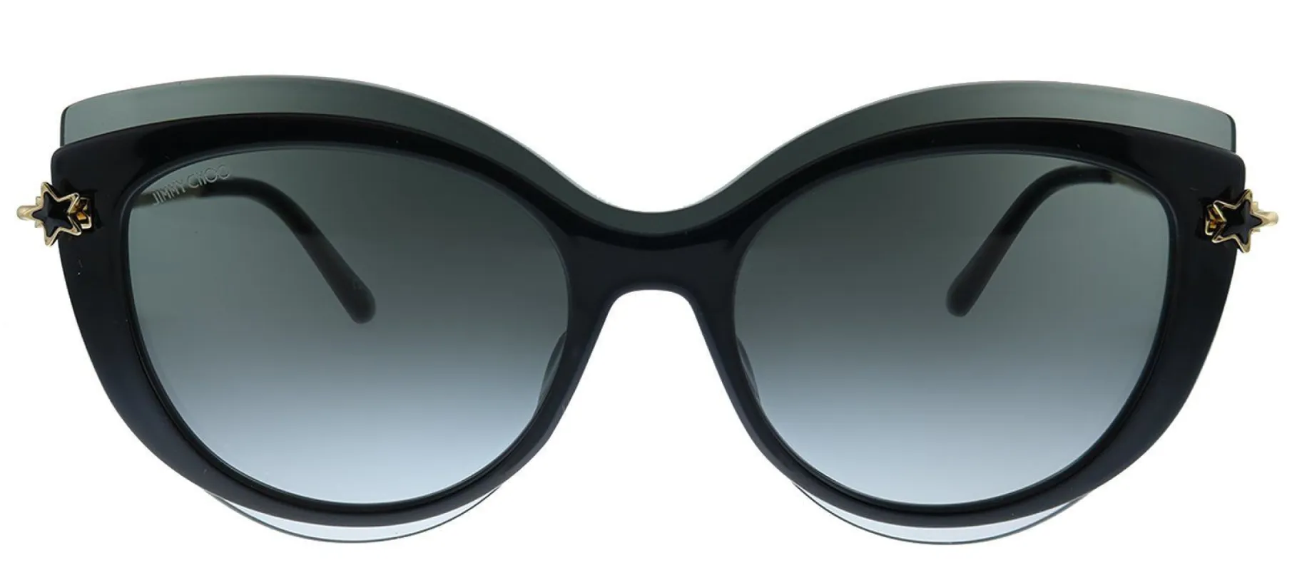 Jimmy Choo JC CLEA/G/S 807 9O Cat-Eye Plastic Black Sunglasses with Grey Gradient Lens sold by Gaffos
