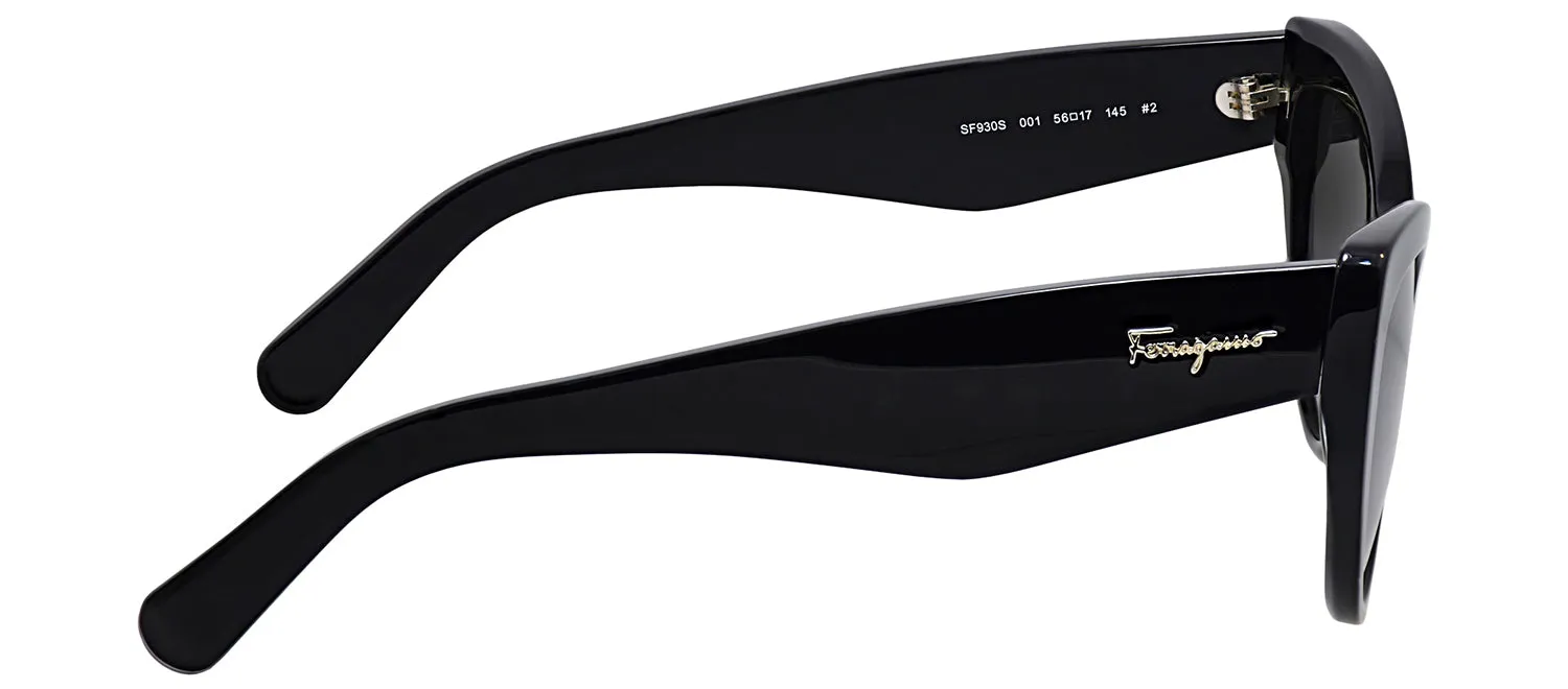 Salvatore Ferragamo SF 930S 5617001 Cat Eye Plastic Black Sunglasses with Grey Solid Color Lens sold by Gaffos product image thumbnail 3