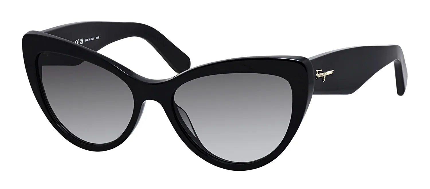 Salvatore Ferragamo SF 930S 5617001 Cat Eye Plastic Black Sunglasses with Grey Solid Color Lens sold by Gaffos product image thumbnail 2