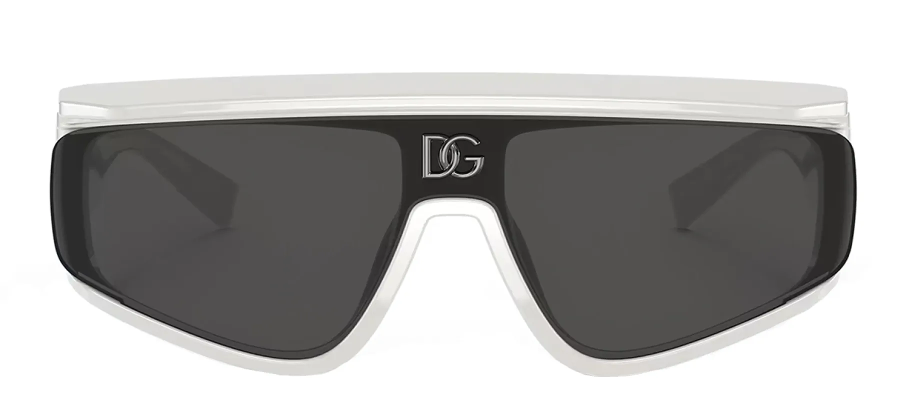 Dolce & Gabbana DG 6177 331287 Rectangle Plastic White Sunglasses with Grey Lens sold by Gaffos