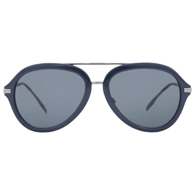 Burberry BE 4377 403487 Pilot Plastic Blue Sunglasses with Dark Grey Lens sold by Gaffos