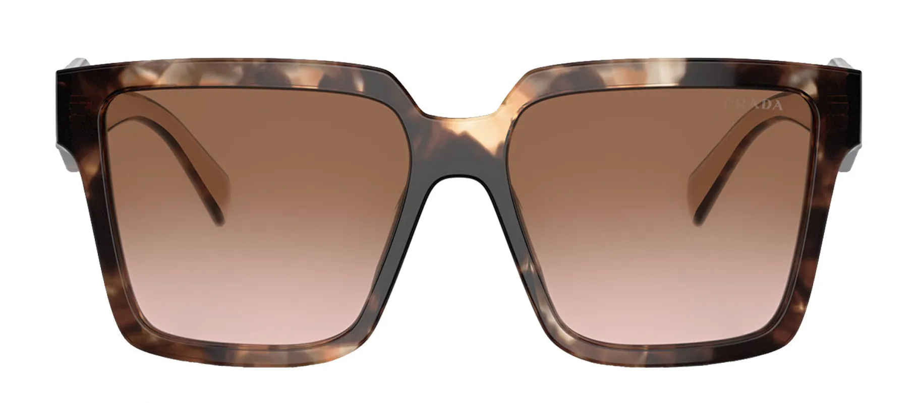 Prada PR 24ZS 07R0A6 Square Plastic Tortoise Sunglasses with Brown Gradient Lens sold by Gaffos