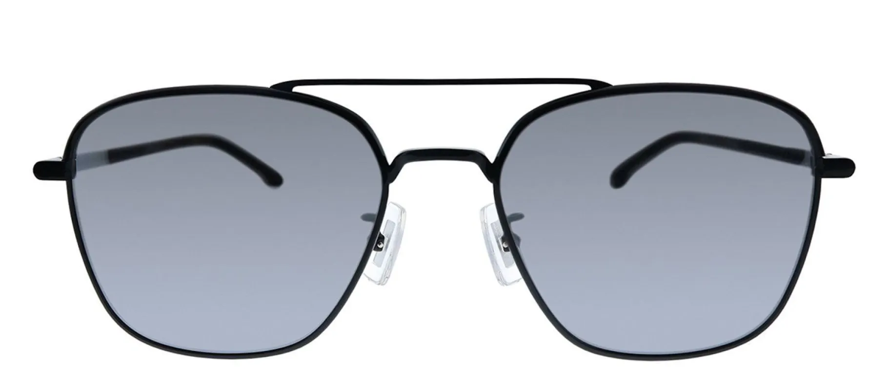 Hugo Boss BOSS 1106/F/S 807 Square Metal Black Sunglasses with Silver Mirror Lens made by Gaffos