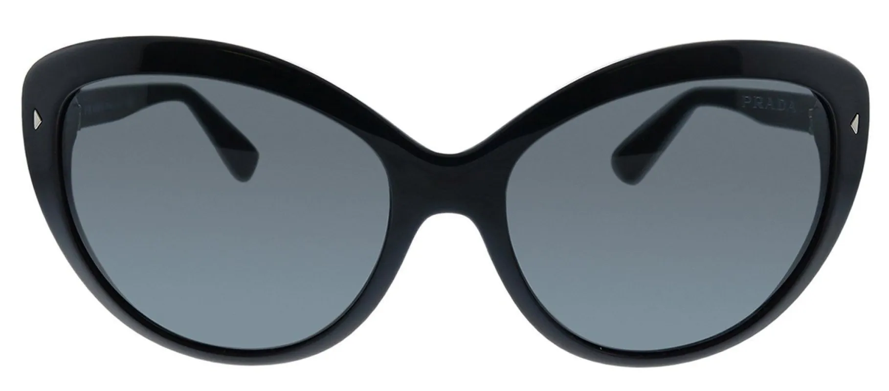 Prada PR 16SS 1AB1A1 Cat-Eye Plastic Black Sunglasses with Grey Lens sold by Gaffos
