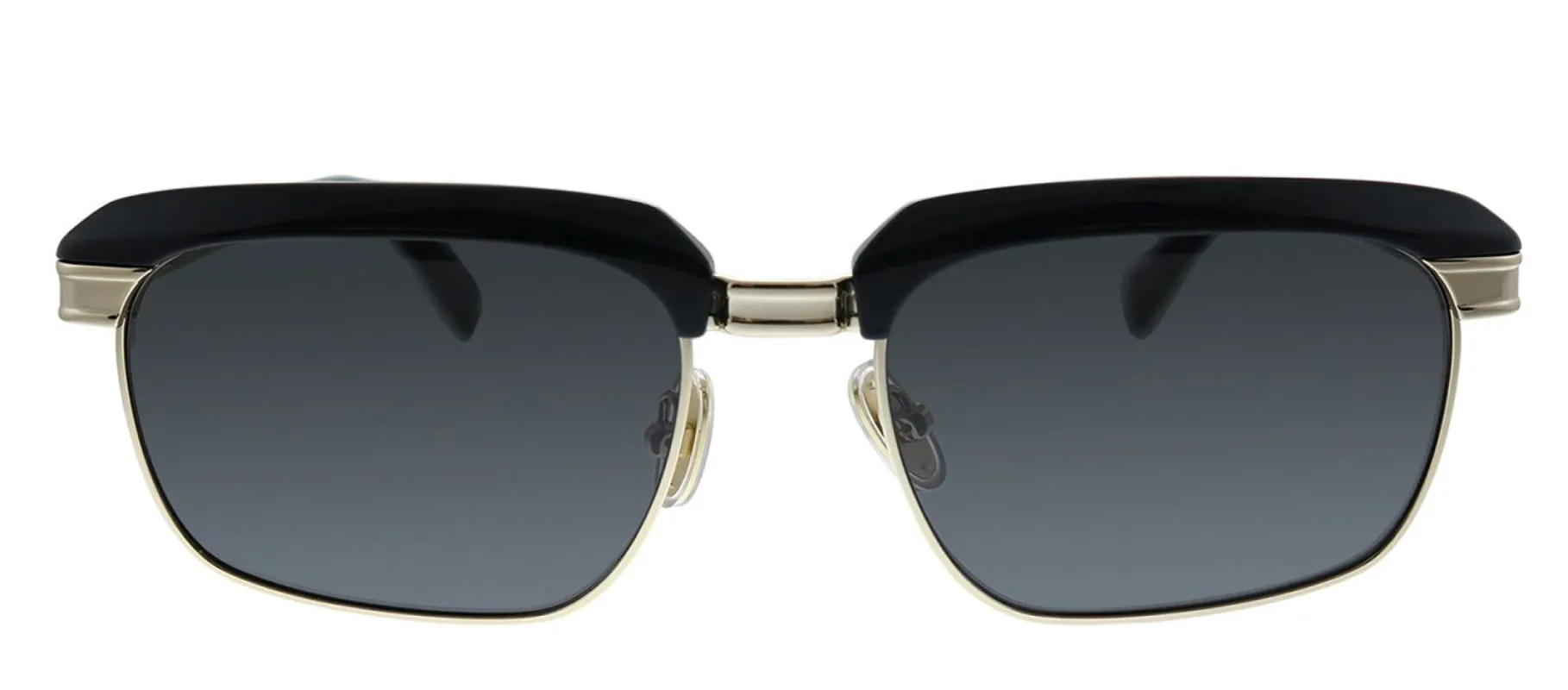 Salvatore Ferragamo SF 263S 017 Rectangle Metal Black Sunglasses with Grey Lens sold by Gaffos