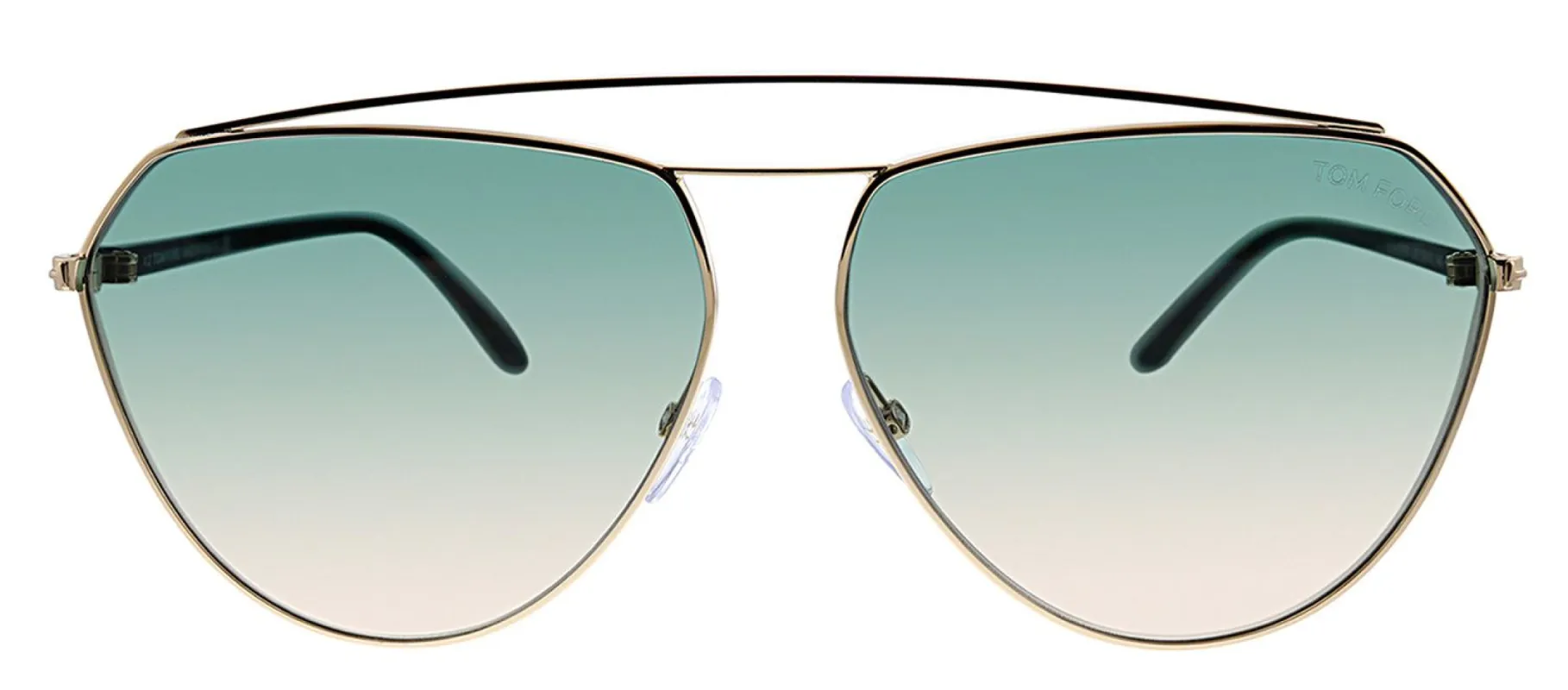 Tom Ford FT 0681 28P Pilot Metal Gold Sunglasses with Green Gradient Lens sold by Gaffos