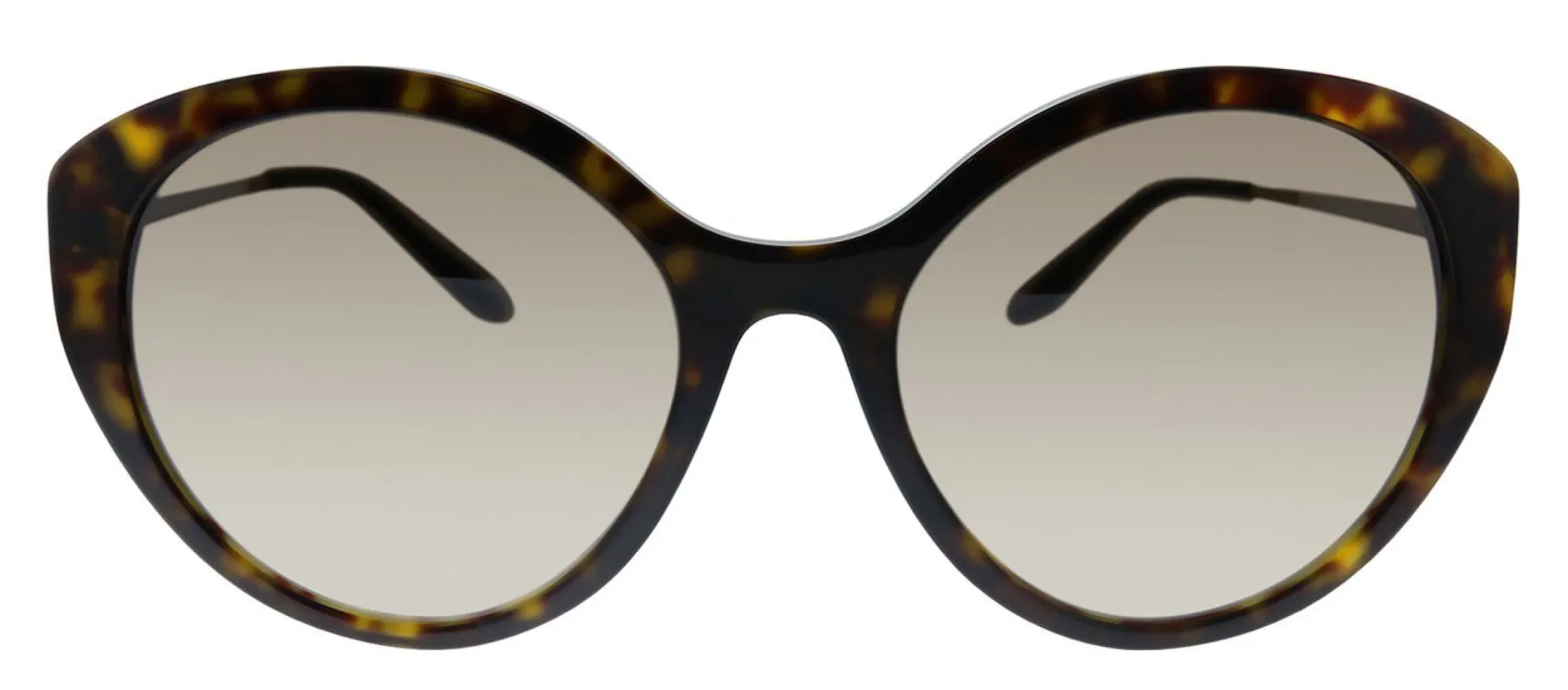 Prada PR 18XS 2AU4P0 Round Plastic Havana Sunglasses with Brown Mirror Lens sold by Gaffos