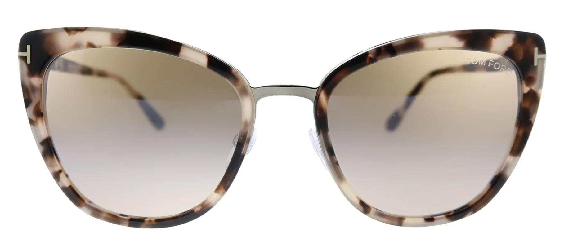 Tom Ford Simona TF 717 55G Butterfly Plastic Pink Havana Sunglasses with Silver Mirror Lens sold by Gaffos