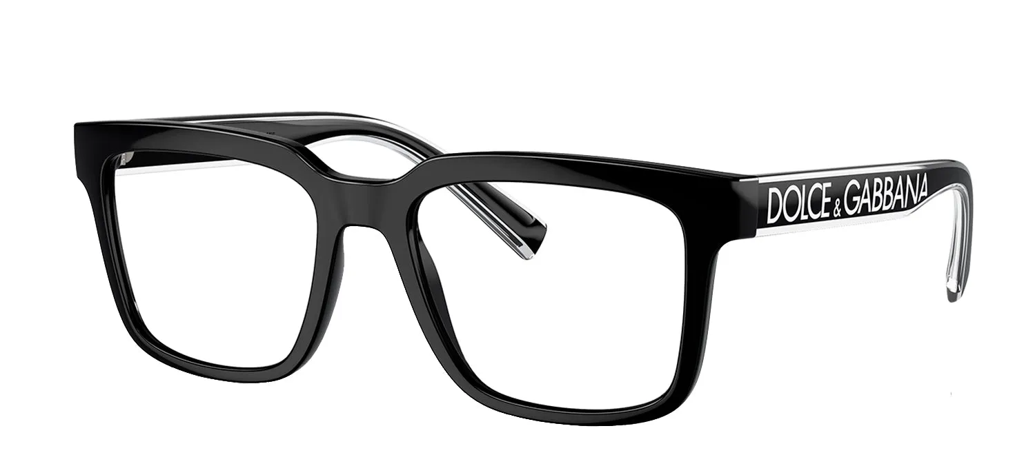 Dolce & Gabbana DG 5101 501 Square Plastic Black Eyeglasses with Logo Stamped Demo Lenses Lens sold by Gaffos product image thumbnail 2