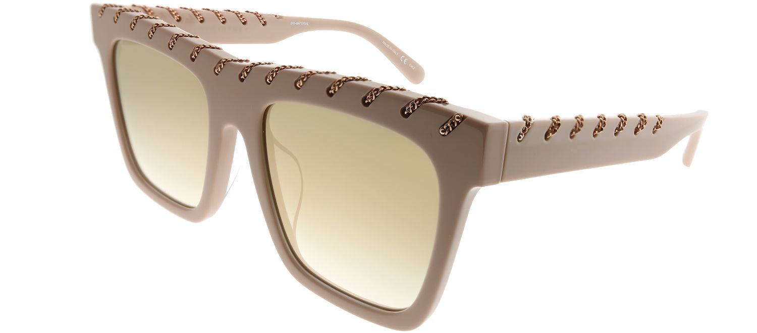 Stella McCartney Falabella SC 0128SA 004 Square Plastic Pink Sunglasses with Gold Mirror Gradient Lens sold by Gaffos product image thumbnail 2