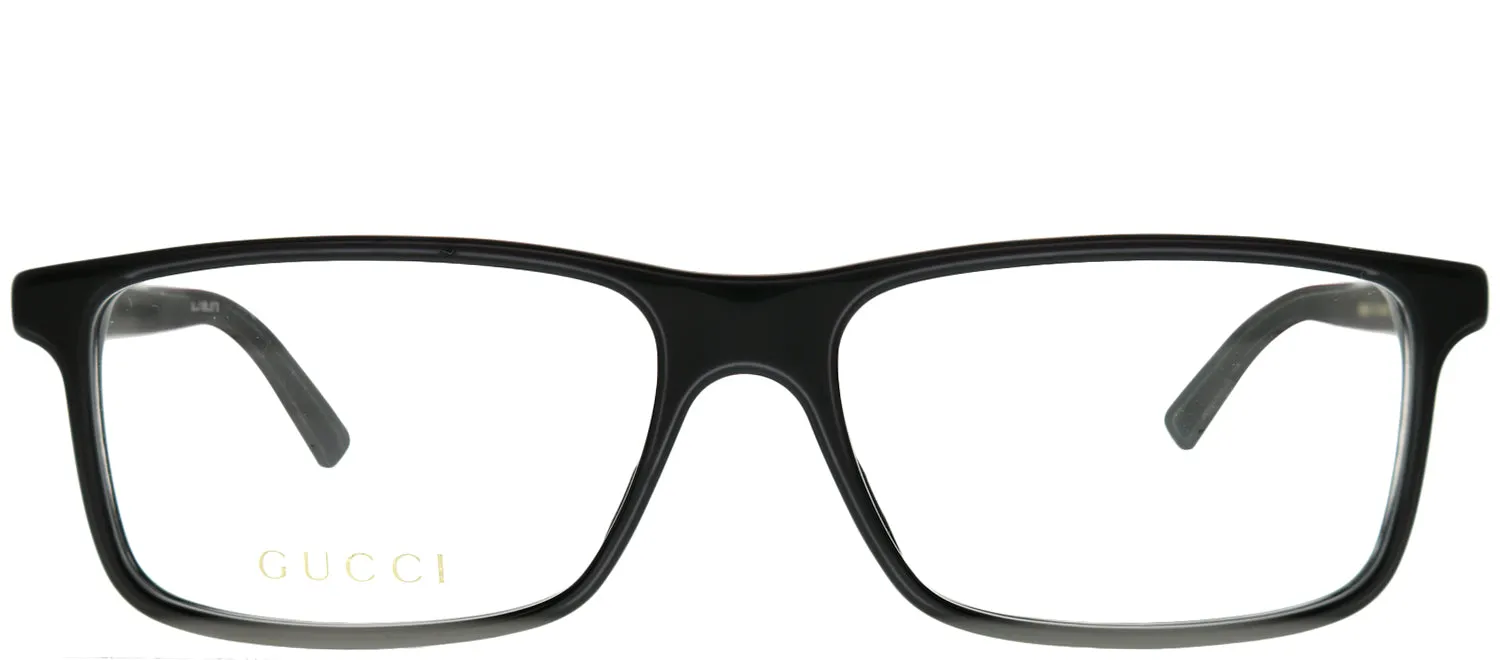 Gucci GG 0424O 001 Rectangle Acetate Black Eyeglasses with Demo Lens sold by Gaffos