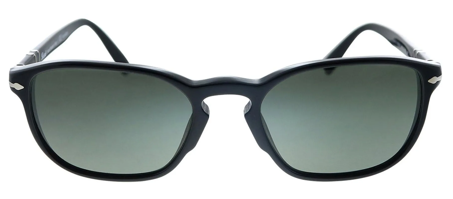 Persol PO 3234S 95/58 Rectangle Plastic Black Sunglasses with Green Polarized Lens sold by Gaffos