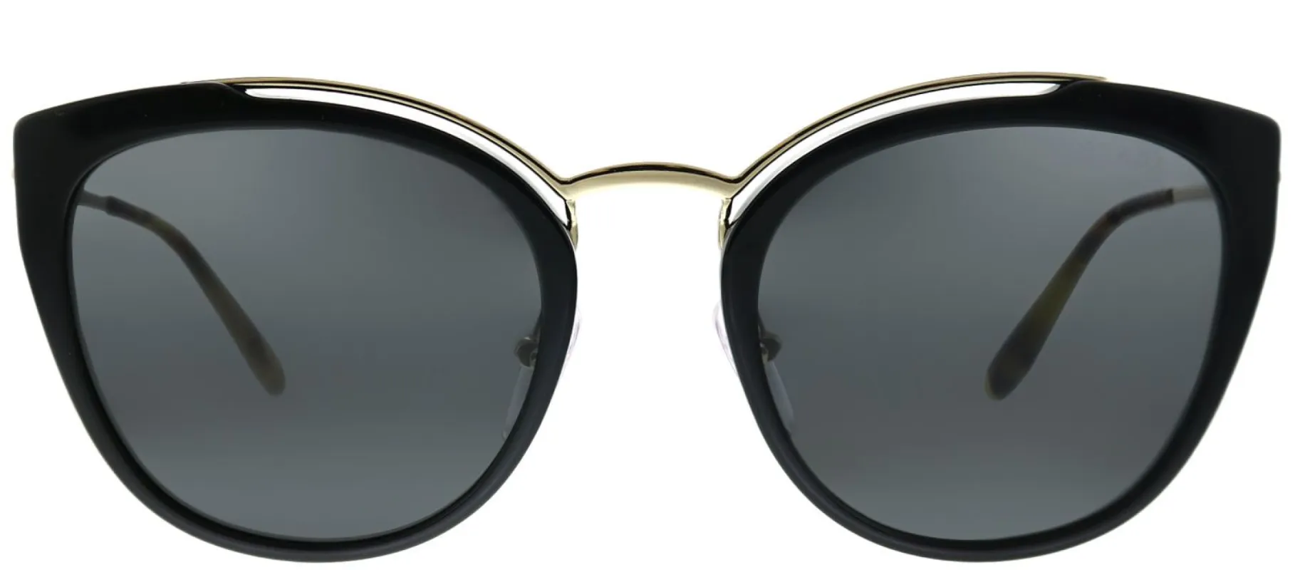 Prada PR 20US 1AB5S0 Cat-Eye Plastic Black Sunglasses with Grey Lens sold by Gaffos