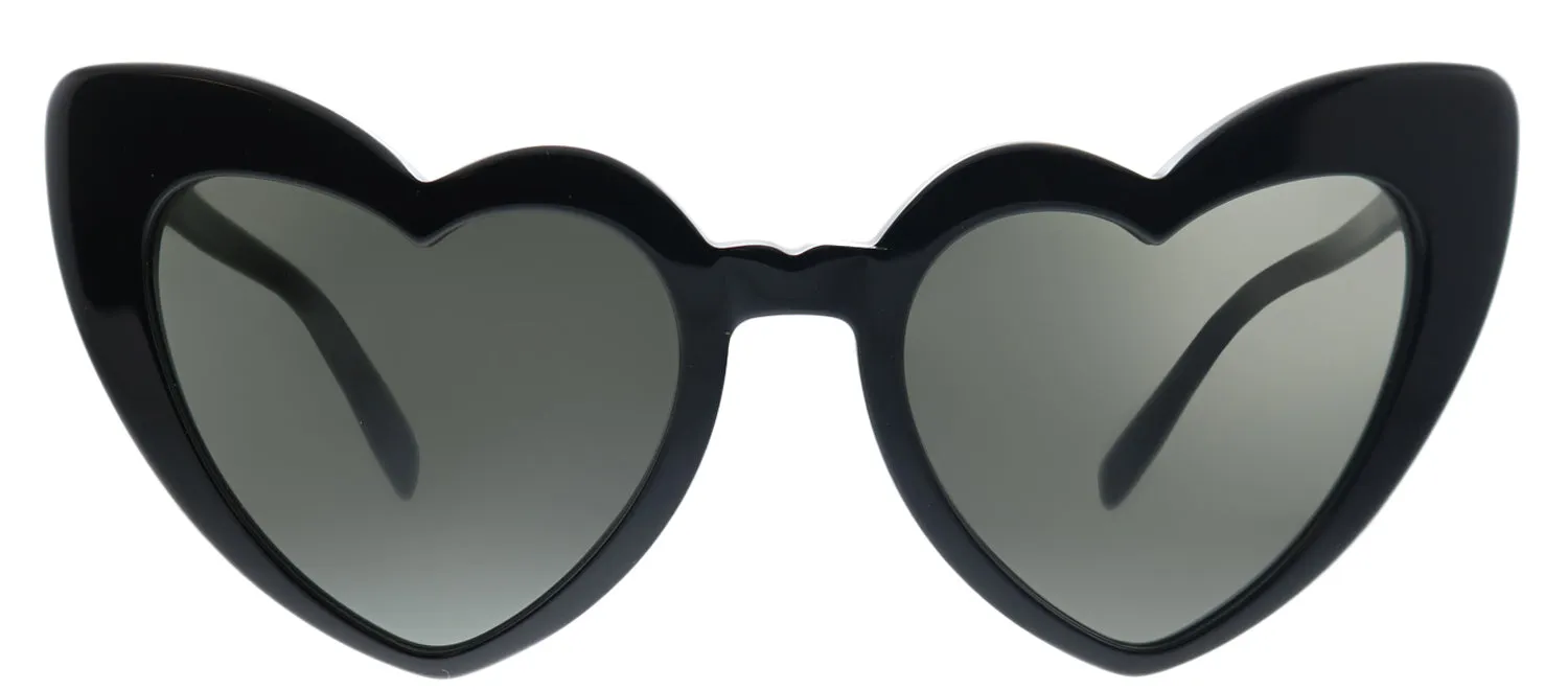 Saint Laurent LouLou SL 181 001 Fashion Acetate Black Sunglasses with Grey Lens sold by Gaffos