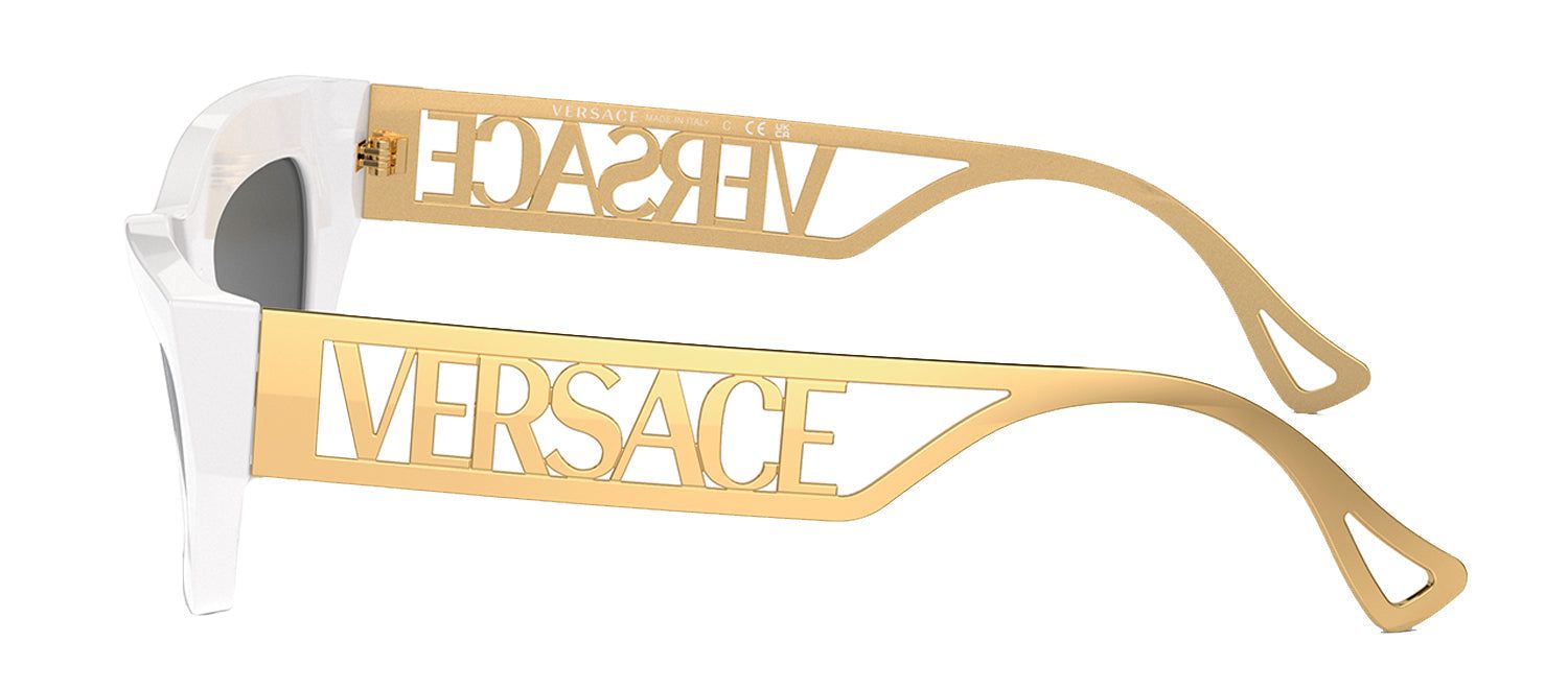 Versace VE 4432U 401/87 Fashion Plastic White Sunglasses with Grey Lens sold by Gaffos product image thumbnail 3