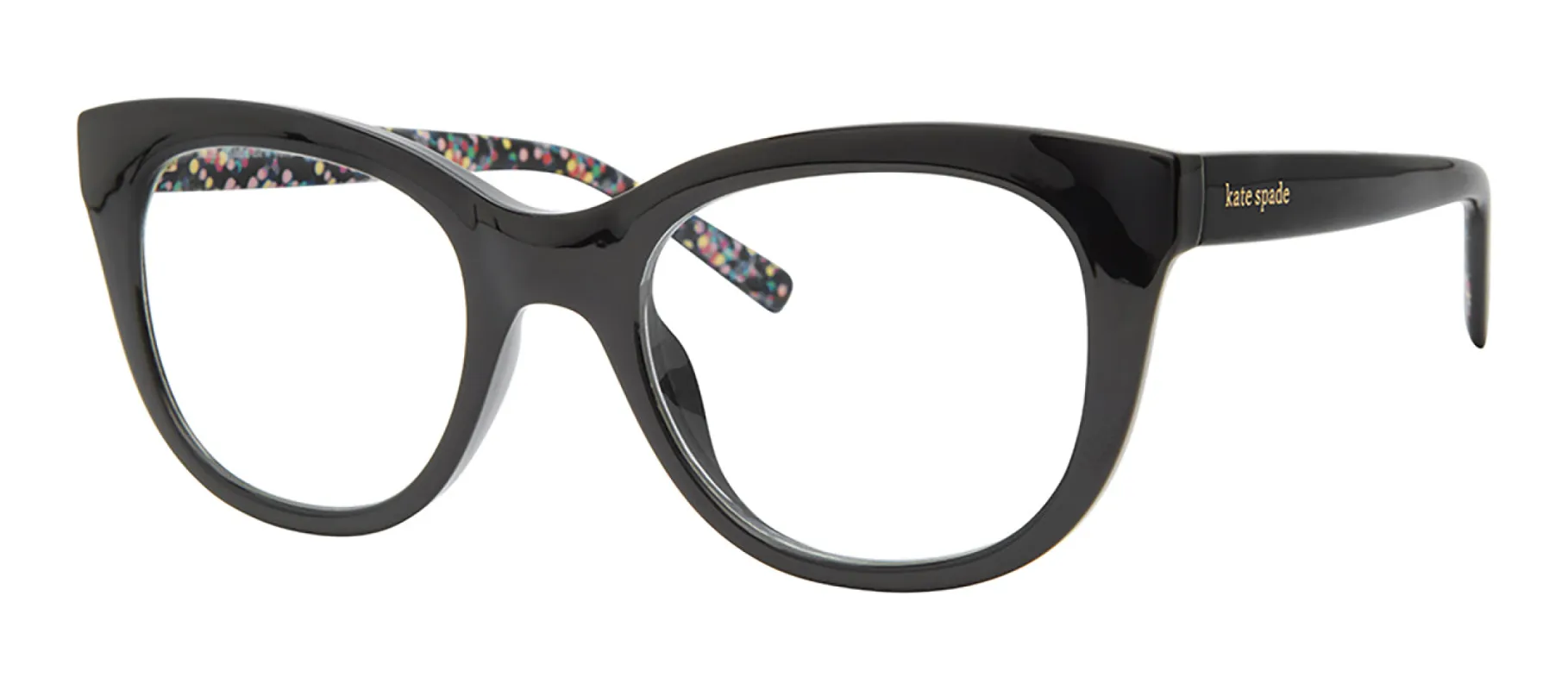 Kate Spade KS Odessa/BB 807 Oval Plastic Black Readers with Clear Blue Block Coating Lens sold by Gaffos