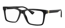 Versace VE 3328 GB1 Rectangle Plastic Black Eyeglasses with Logo Stamped Demo Lenses sold by Gaffos