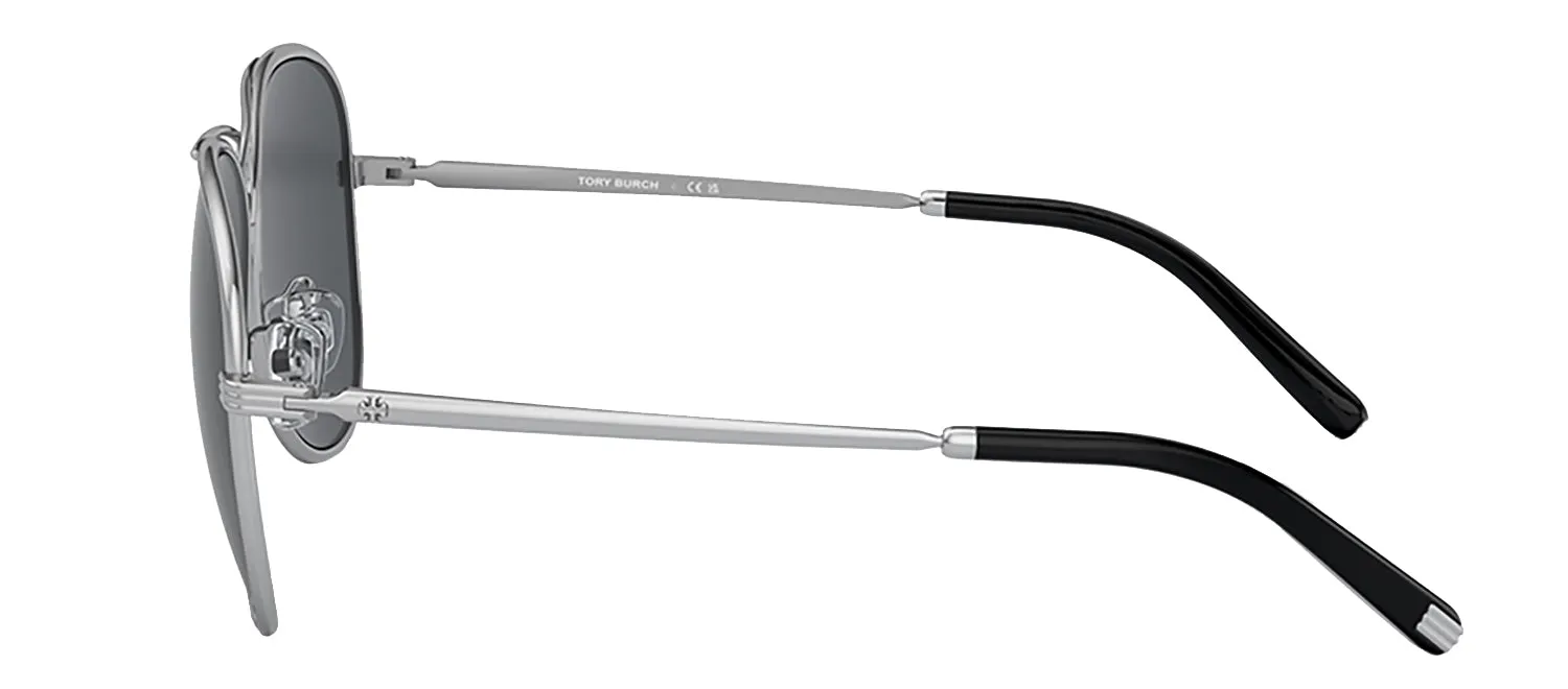 Tory Burch TY 6093 331187 Pilot Metal Silver Sunglasses with Gray Gradient Lens sold by Gaffos product image thumbnail 3