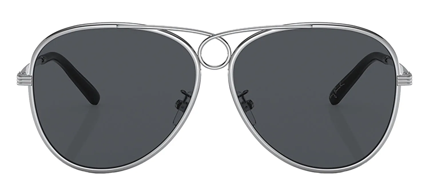 Tory Burch TY 6093 331187 Pilot Metal Silver Sunglasses with Gray Gradient Lens sold by Gaffos