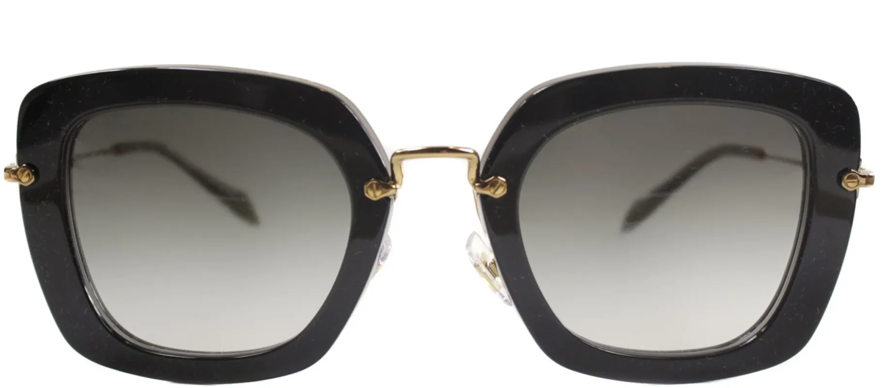 Miu Miu MU 07OS KAY0A7 Fashion Plastic Black Sunglasses with Grey Gradient Lens sold by Gaffos