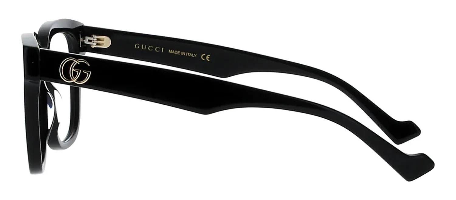 Gucci GG 0958O 004 Square Plastic Black Eyeglasses with Logo Stamped Demo Lenses sold by Gaffos product image thumbnail 3