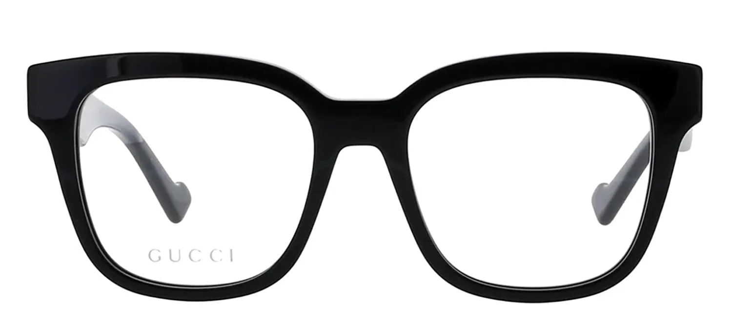 Gucci GG 0958O 004 Square Plastic Black Eyeglasses with Logo Stamped Demo Lenses sold by Gaffos