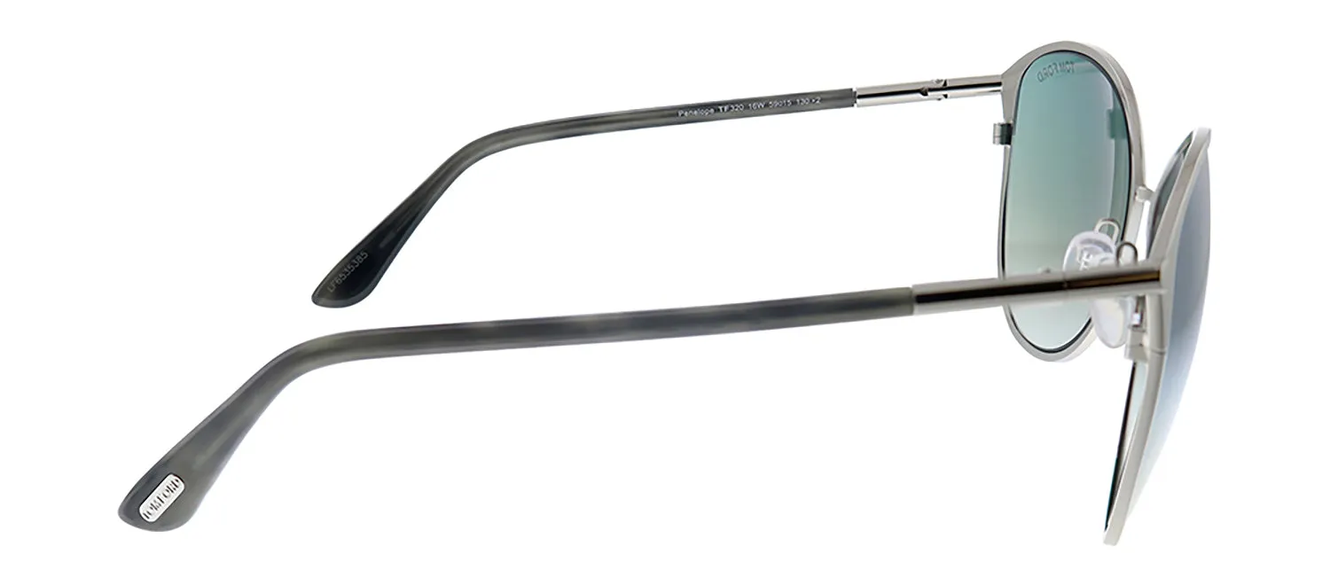 Tom Ford FT 0320 16W Oval Plastic Silver Sunglasses with Blue Gradient Lens sold by Gaffos product image thumbnail 3